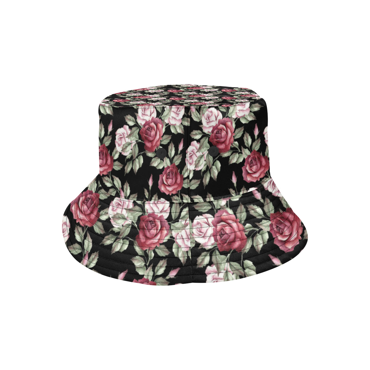 Rose Red Pink Pattern Print Design RO03 Unisex Bucket Hat