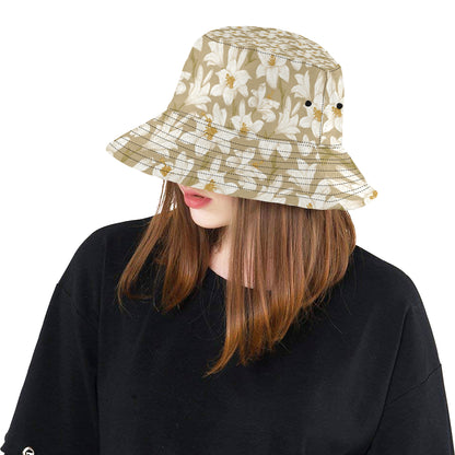 Lily Pattern Print Design LY07 Unisex Bucket Hat