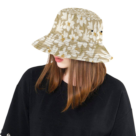 Lily Pattern Print Design LY07 Unisex Bucket Hat