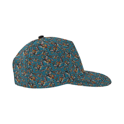 Sea Turtle Tribal Colorful Hand Drawn Snapback Cap