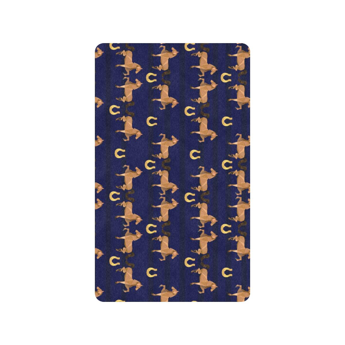 Horse Luxury Themed Pattern Print Rubber Doormat