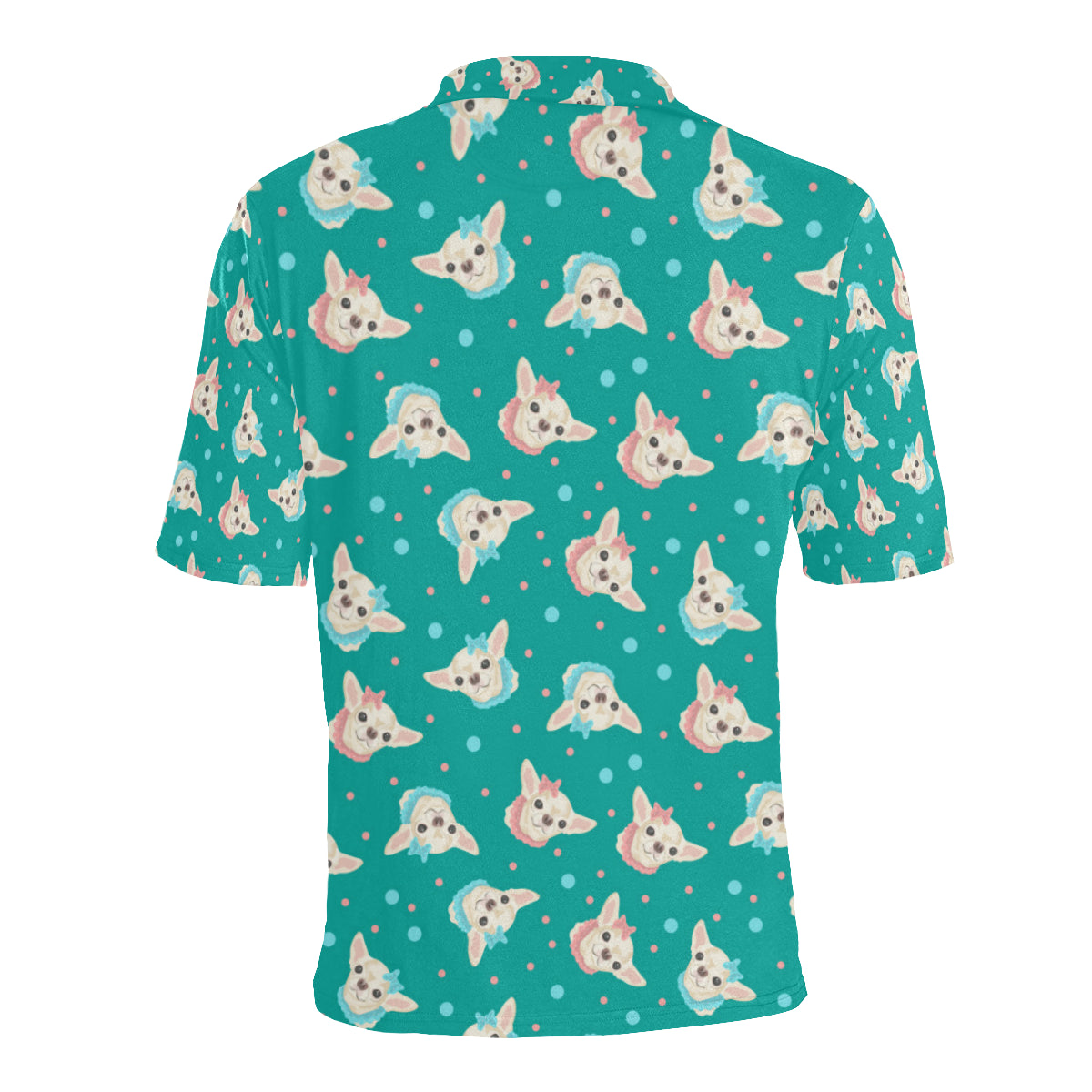 Chihuahua Polka Dot Pattern Men Polo Shirt