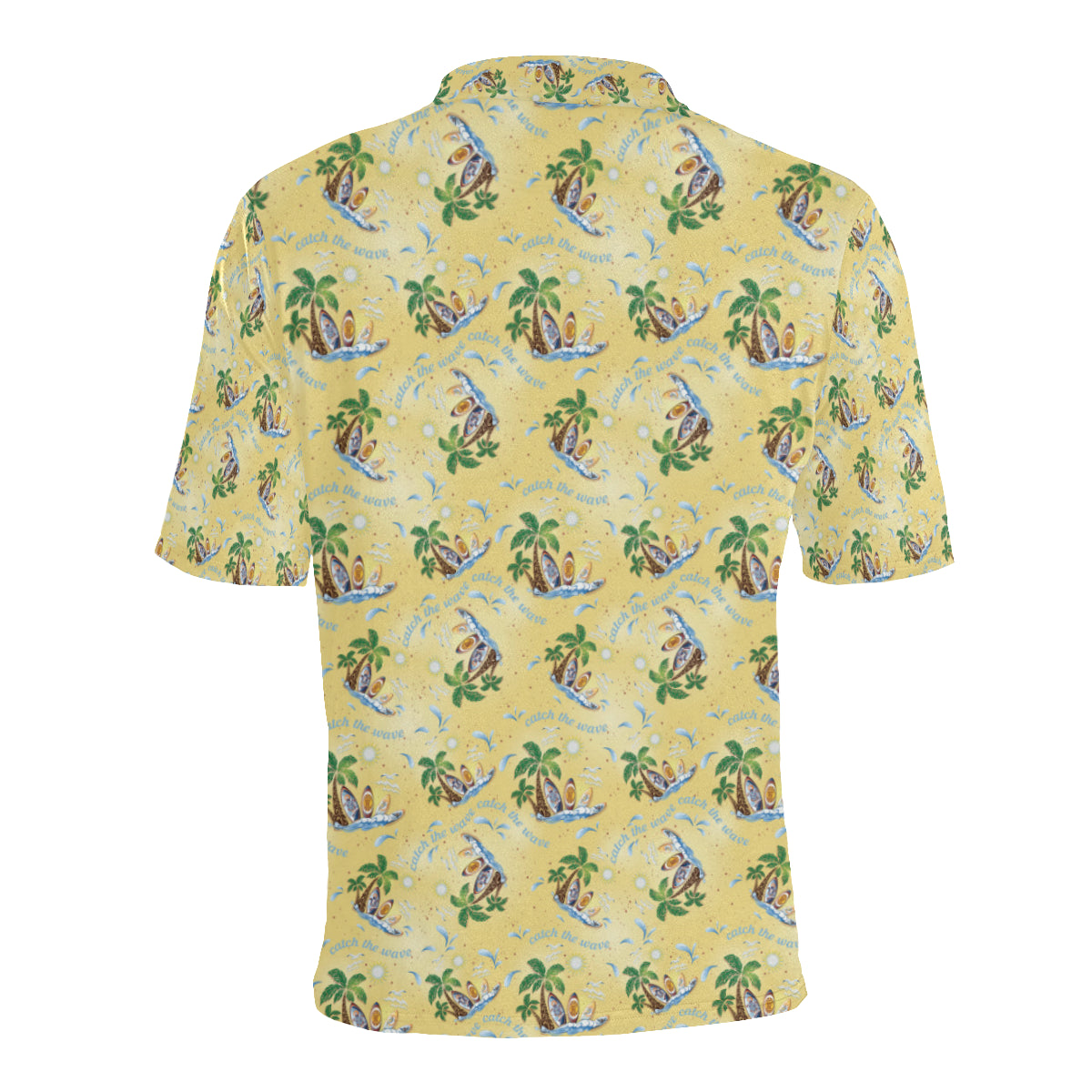 Surf Catch the Wave Design Men Polo Shirt