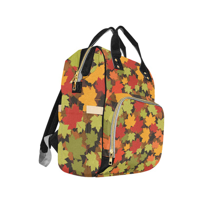 Maple Leaf Pattern Print Design 05 Diaper Bag Backpack