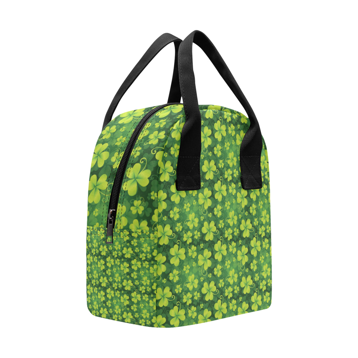 Shamrock Clover Print Insulated Lunch Bag