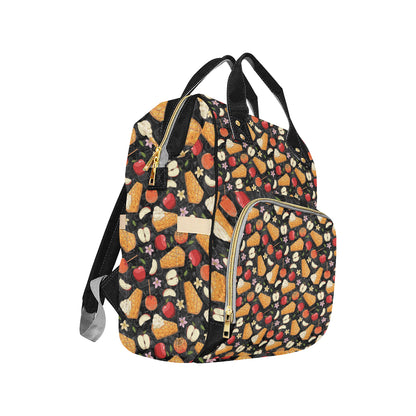 Apple Pie Pattern Print Design 01 Diaper Bag Backpack