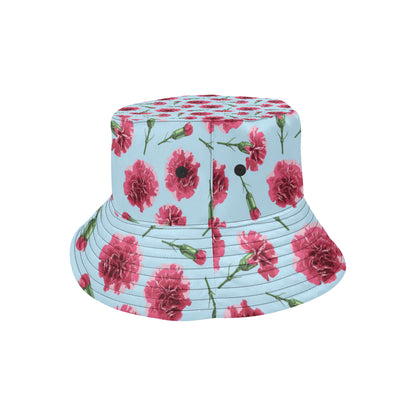 Carnations Pattern Print Design CN01 Unisex Bucket Hat