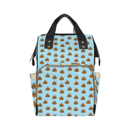 Poop Emoji Pattern Print Design A03 Diaper Bag Backpack