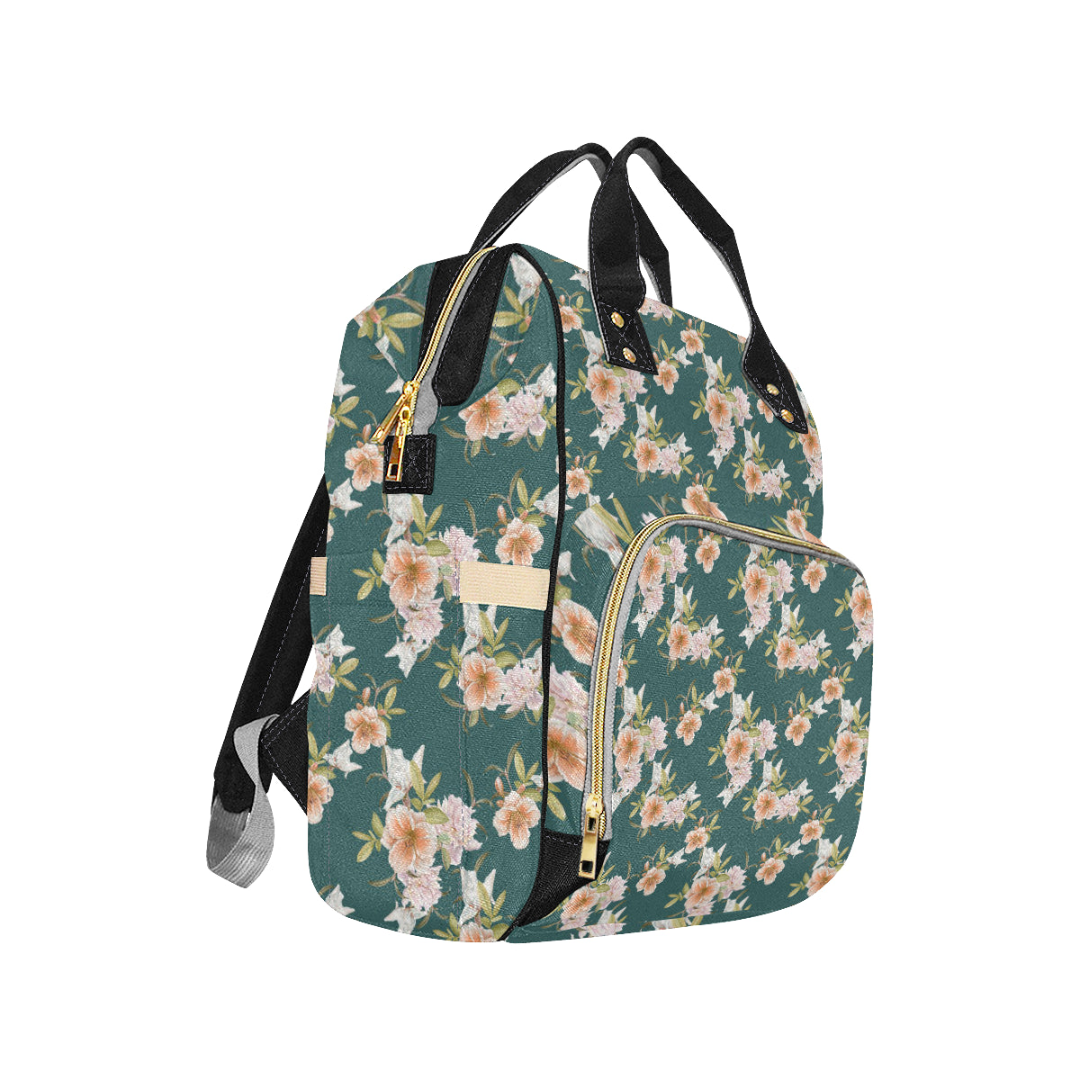 Iris Pattern Print Design IR01 Diaper Bag Backpack