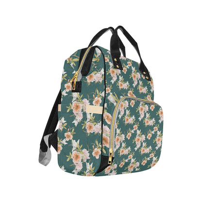 Iris Pattern Print Design IR01 Diaper Bag Backpack