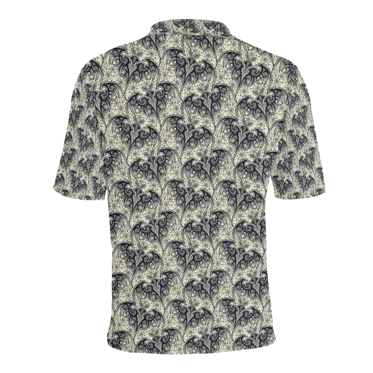 Bat Tribal Pattern Print Design 06 Men Polo Shirt
