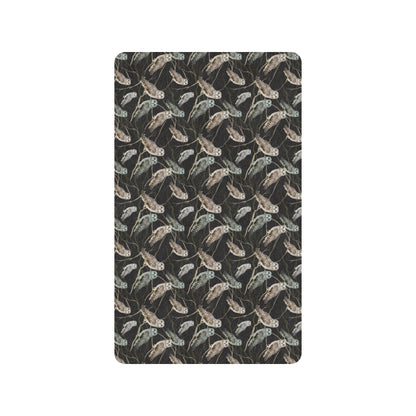 Owl Branch Themed Design Print Rubber Doormat