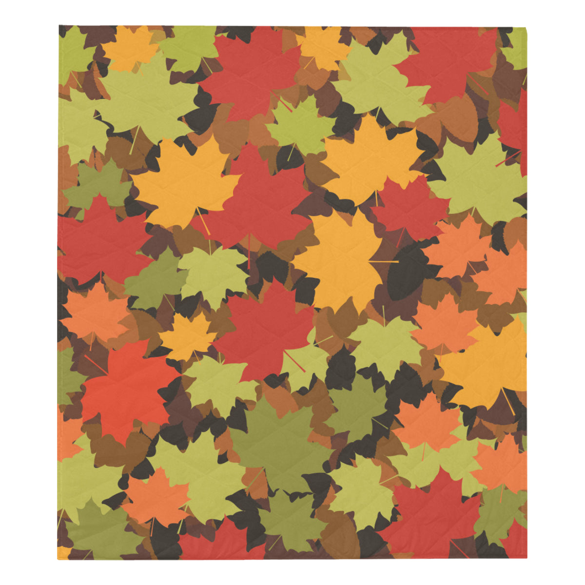 Maple Leaf Pattern Print Design 05 Premium Quilt