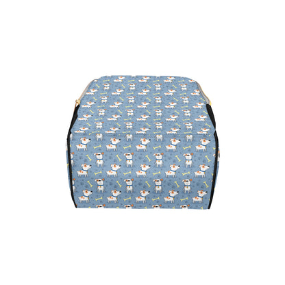 Bull Terriers Pattern Print Design 04 Diaper Bag Backpack