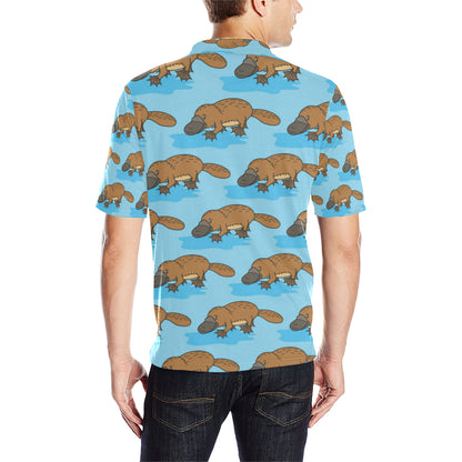 Platypus Pattern Print Design A02 Men Polo Shirt