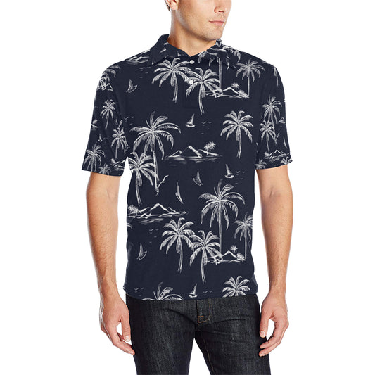 Pacific island Pattern Print Design A02 Men Polo Shirt