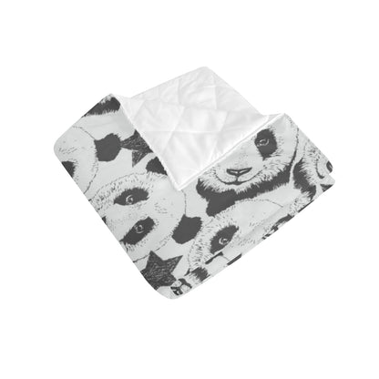 Panda Pattern Print Design A02 Premium Quilt