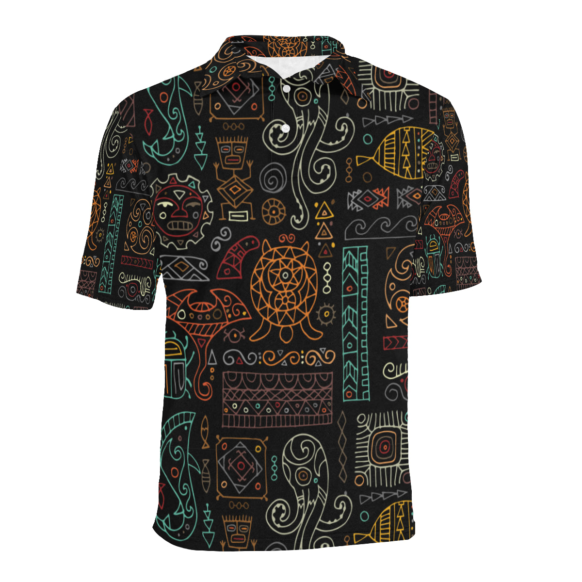 Polynesian Pattern Print Design A04 Men Polo Shirt