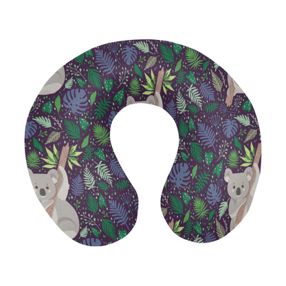 Koala Pattern Print Design 06 U-Shaped Travel Neck Pillow