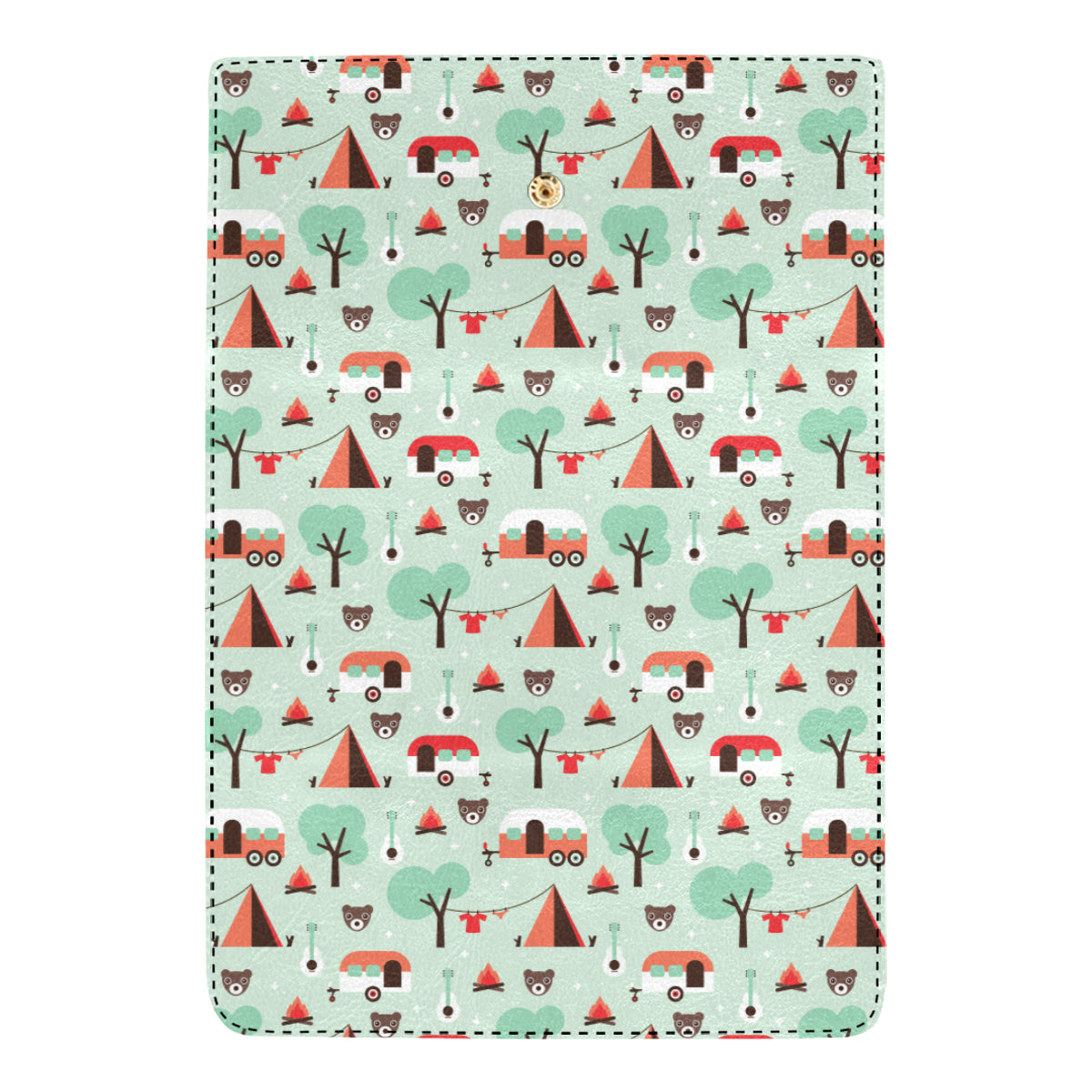 Camper Tent Pattern Print Design 01 Women's Trifold Wallet