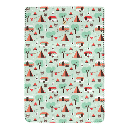 Camper Tent Pattern Print Design 01 Women's Trifold Wallet