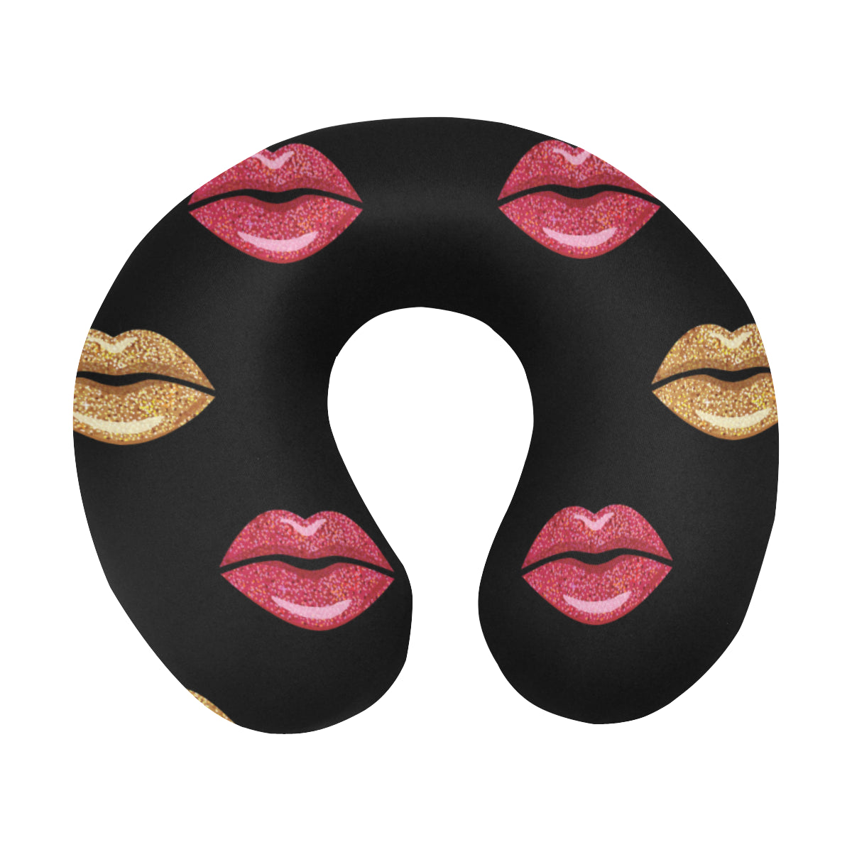 Lip Pattern Print Design 03 U-Shaped Travel Neck Pillow