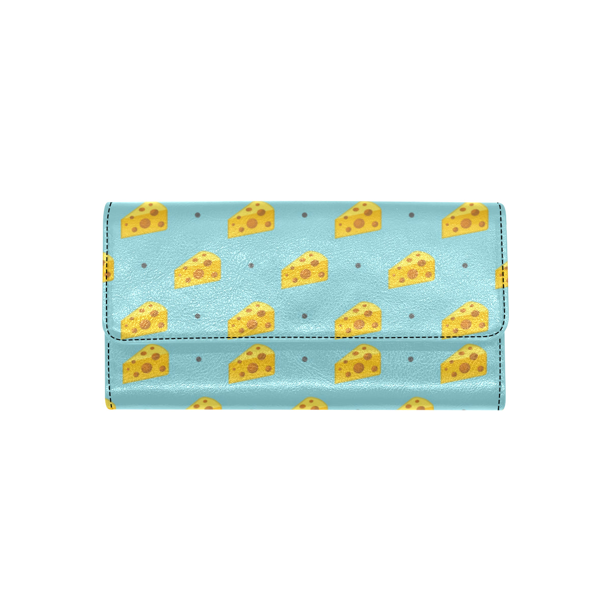 Cheese Pattern Print Design 02 Women's Trifold Wallet