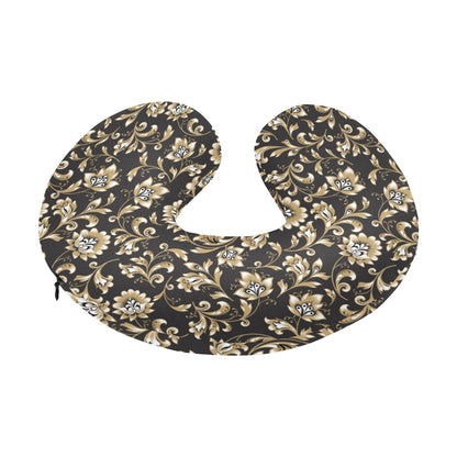 Brocade Pattern Print Design 03 U-Shaped Travel Neck Pillow