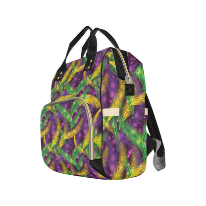 Mardi Gras Pattern Print Design 09 Diaper Bag Backpack