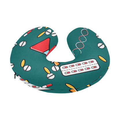 Nurse Pattern Print Design A05 U-Shaped Travel Neck Pillow