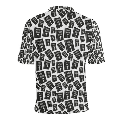 Christian Holy Bible Book Pattern Men Polo Shirt