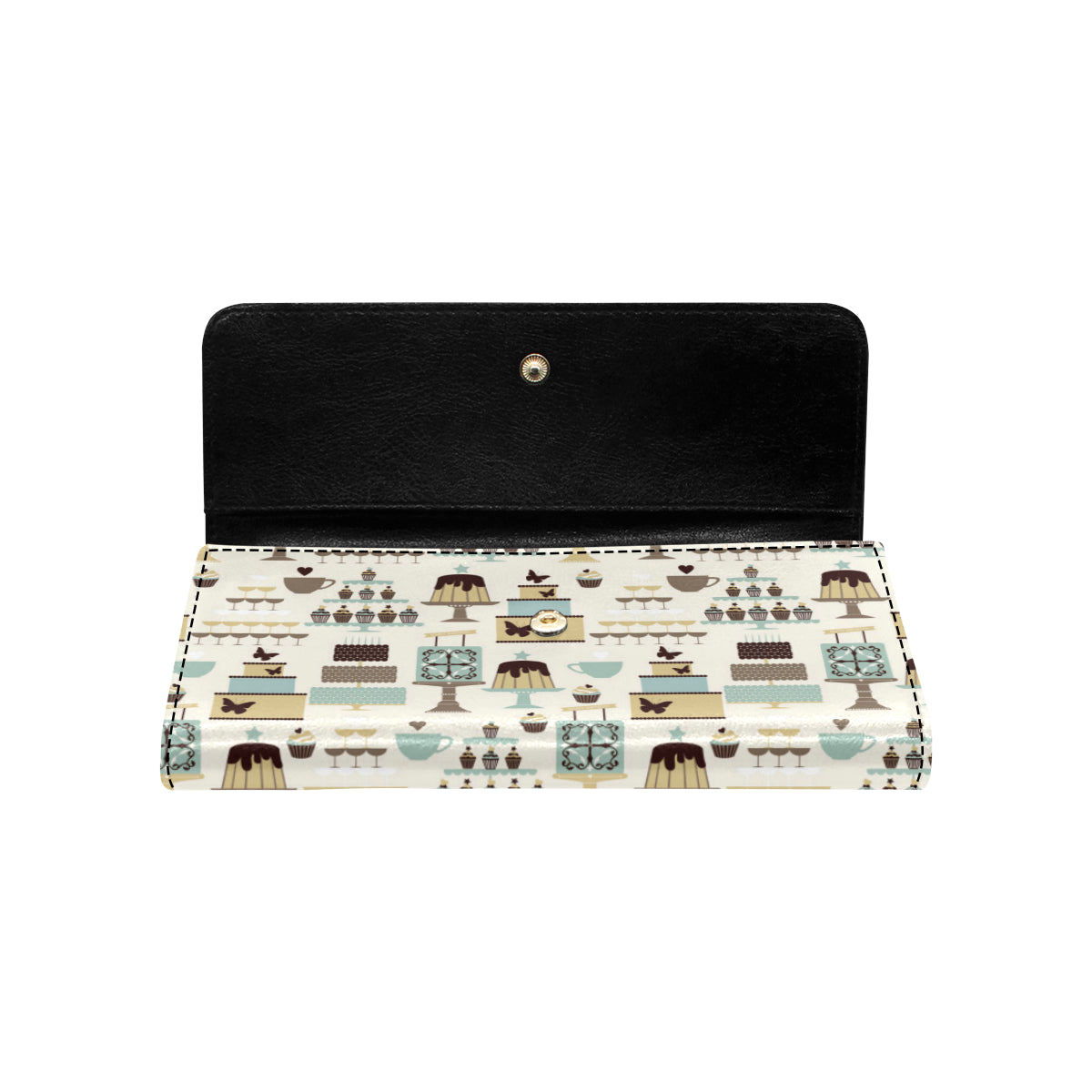 Cake Pattern Print Design 02 Women's Trifold Wallet
