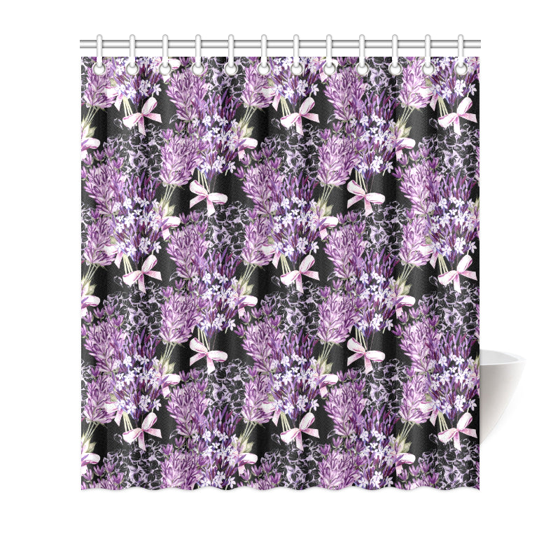 Lavender Pattern Print Design LV06 Shower Curtain