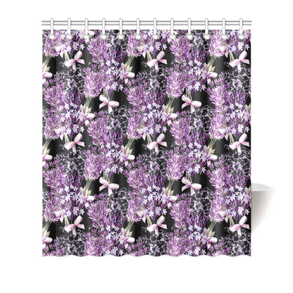 Lavender Pattern Print Design LV06 Shower Curtain