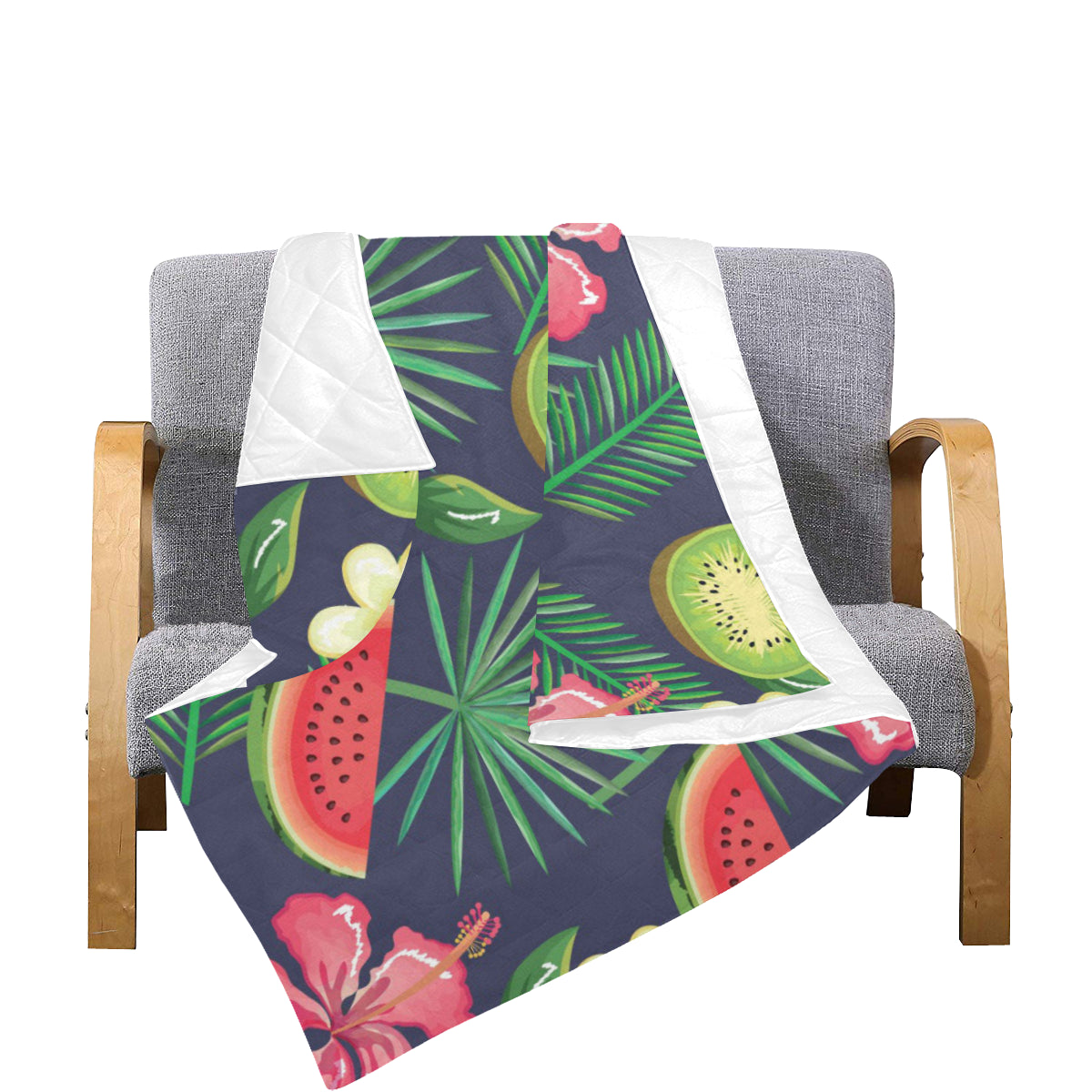 Tropical Fruits Pattern Print Design TF05 Premium Quilt
