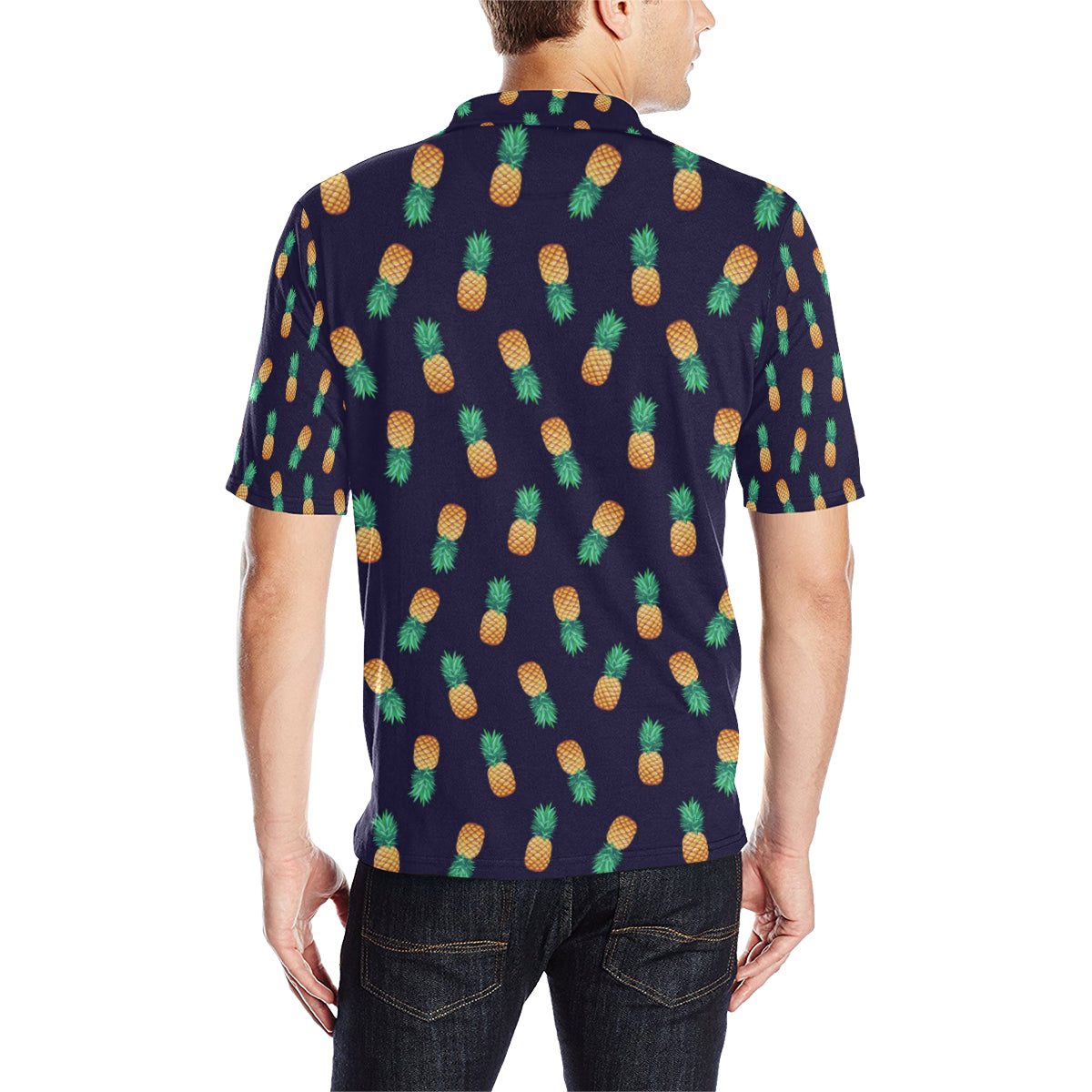 Pineapple Pattern Men Polo Shirt