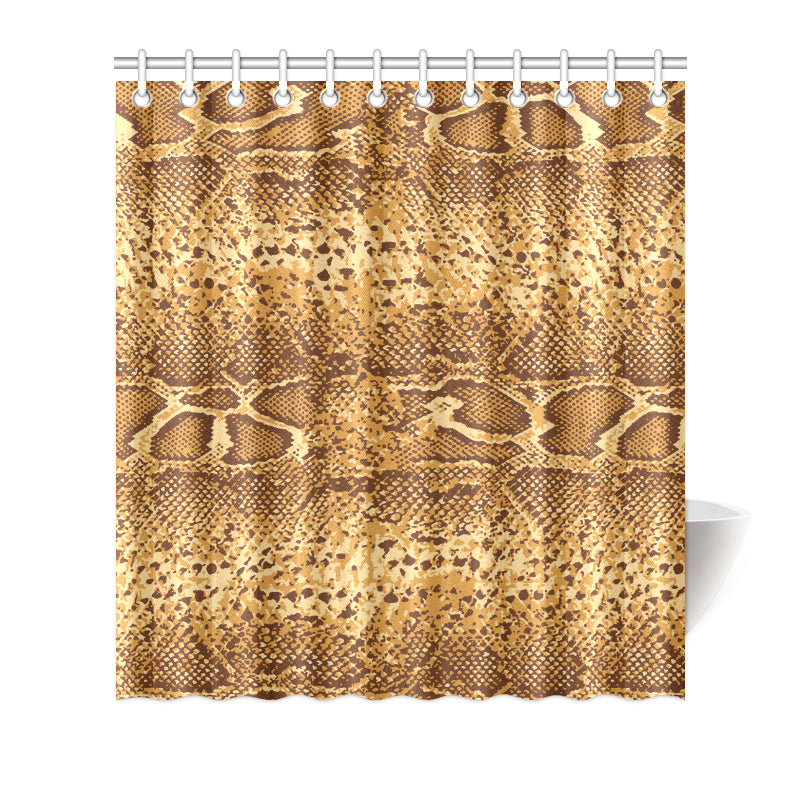 Python Brown Pattern Print Design A03 Shower Curtain
