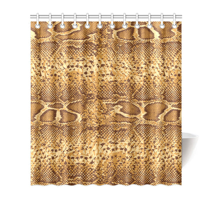 Python Brown Pattern Print Design A03 Shower Curtain