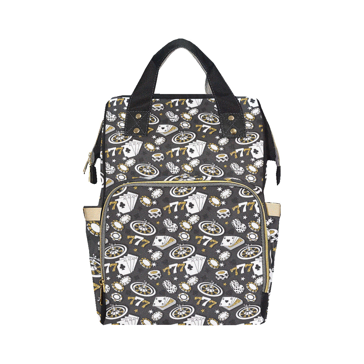 Casino Pattern Print Design 05 Diaper Bag Backpack