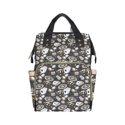 Casino Pattern Print Design 05 Diaper Bag Backpack