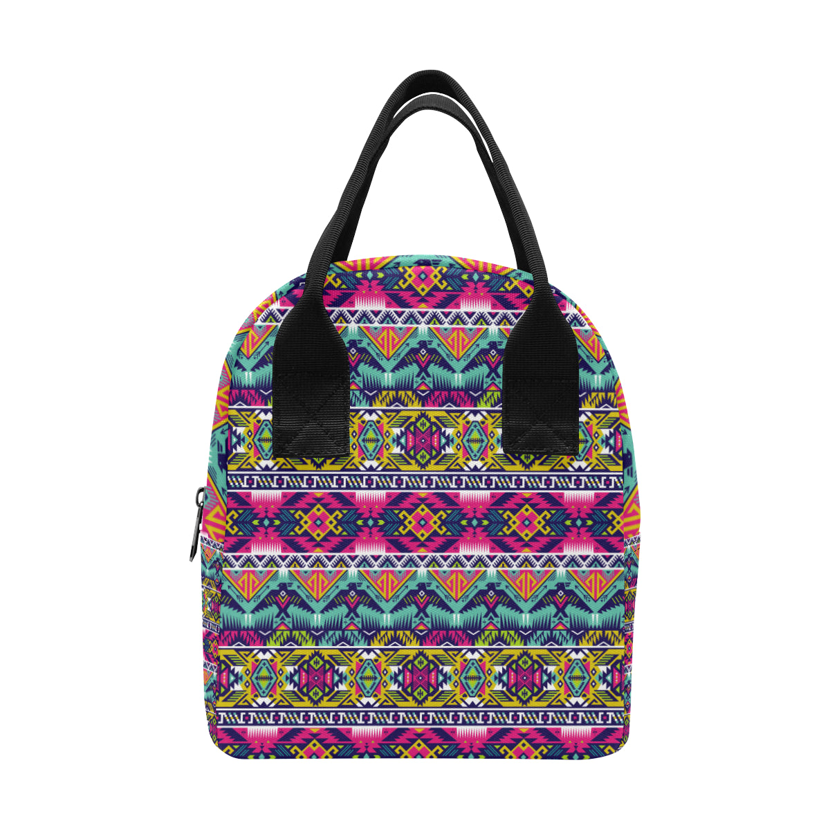 Indian Navajo Color Themed Design Print Insulated Lunch Bag