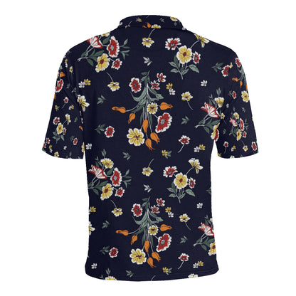 Summer Floral Pattern Print Design SF01 Men Polo Shirt