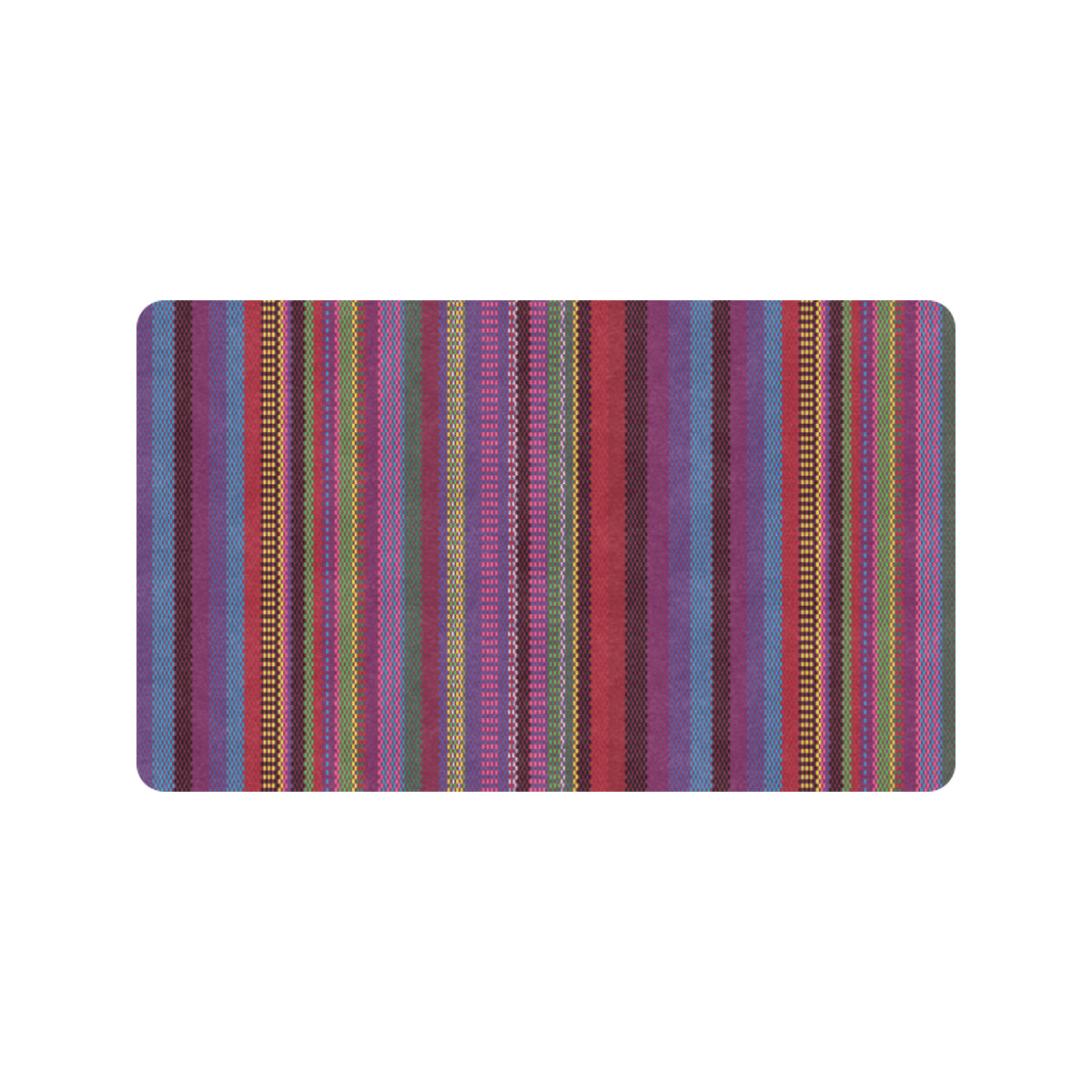 Serape Stripe Print Rubber Doormat