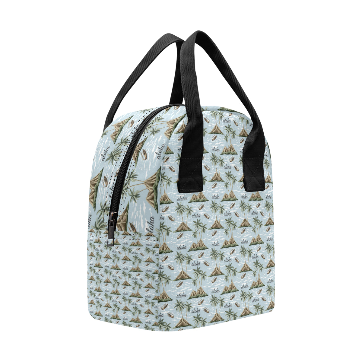 Aloha Hawaii island Design Themed Print Insulated Lunch Bag