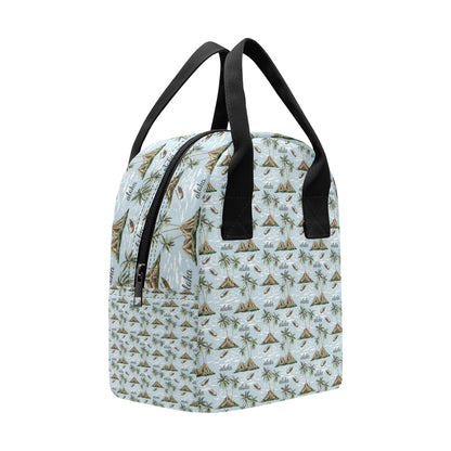 Aloha Hawaii island Design Themed Print Insulated Lunch Bag