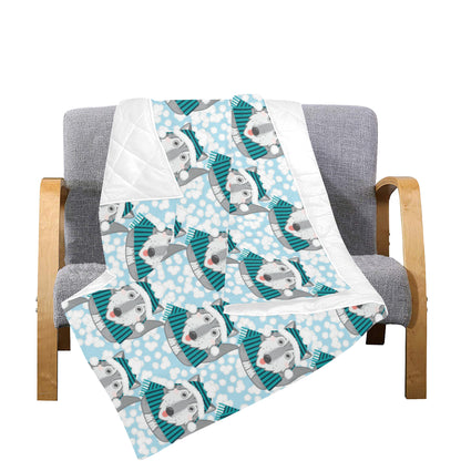 Alaskan Malamute Pattern Print Design 01 Premium Quilt