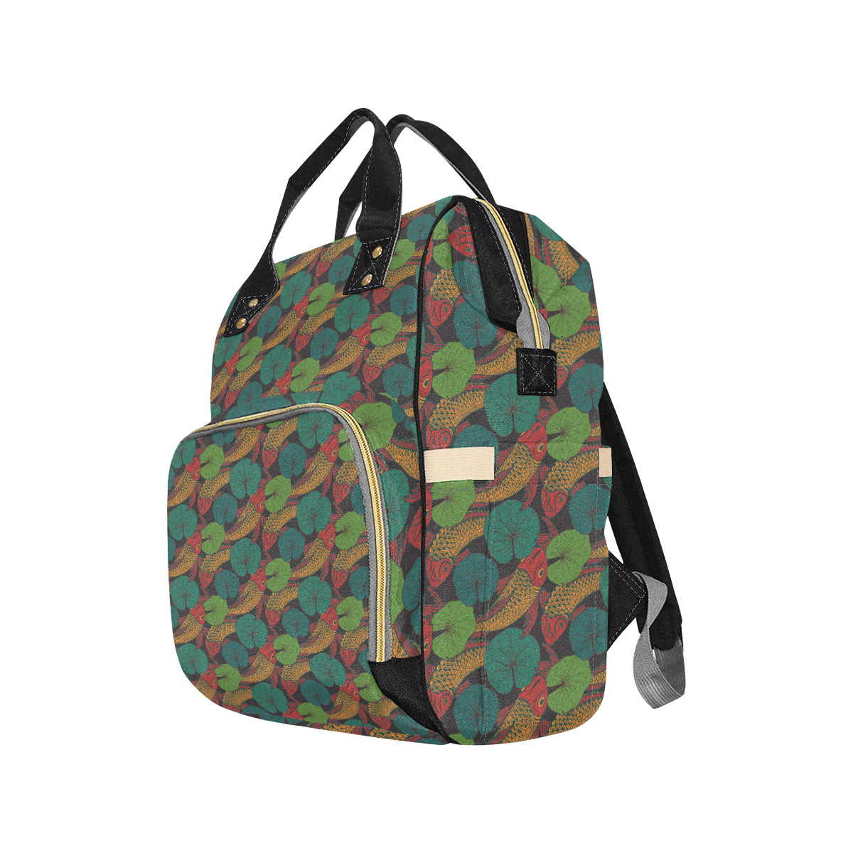 KOI Fish Pattern Print Design 01 Diaper Bag Backpack