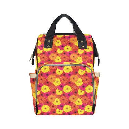 Gerberas Pattern Print Design GB05 Diaper Bag Backpack