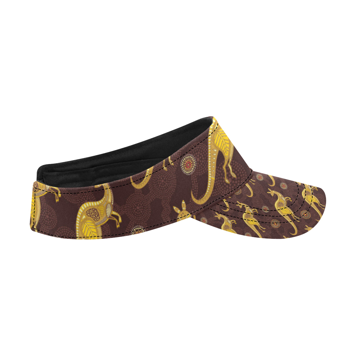 Kangaroos Aboriginal Pattern Print Design 08 Unisex Sun Visor