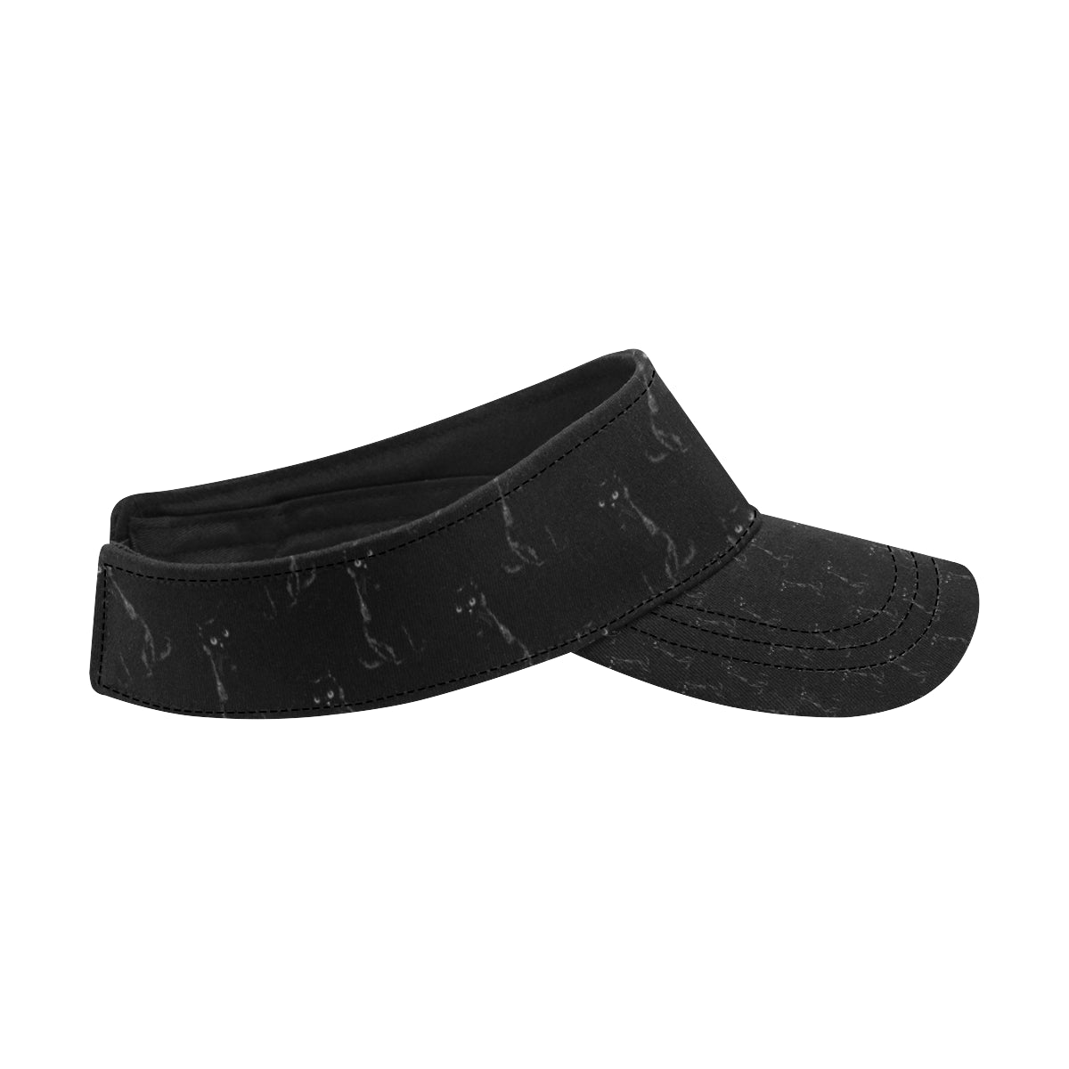Black Cat Pattern Print Design 03 Unisex Sun Visor